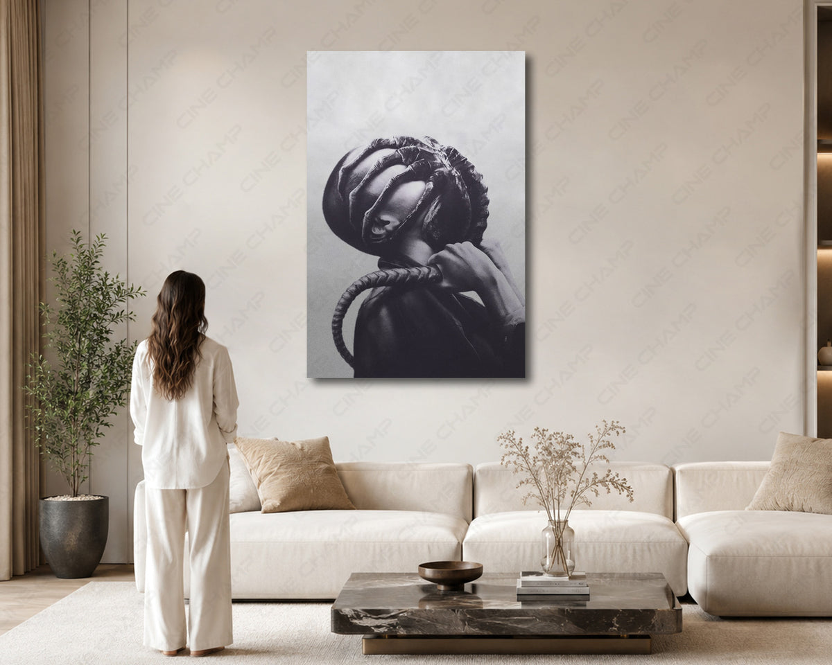Alien Romulus movie wall art for fans of extraterrestrial horror