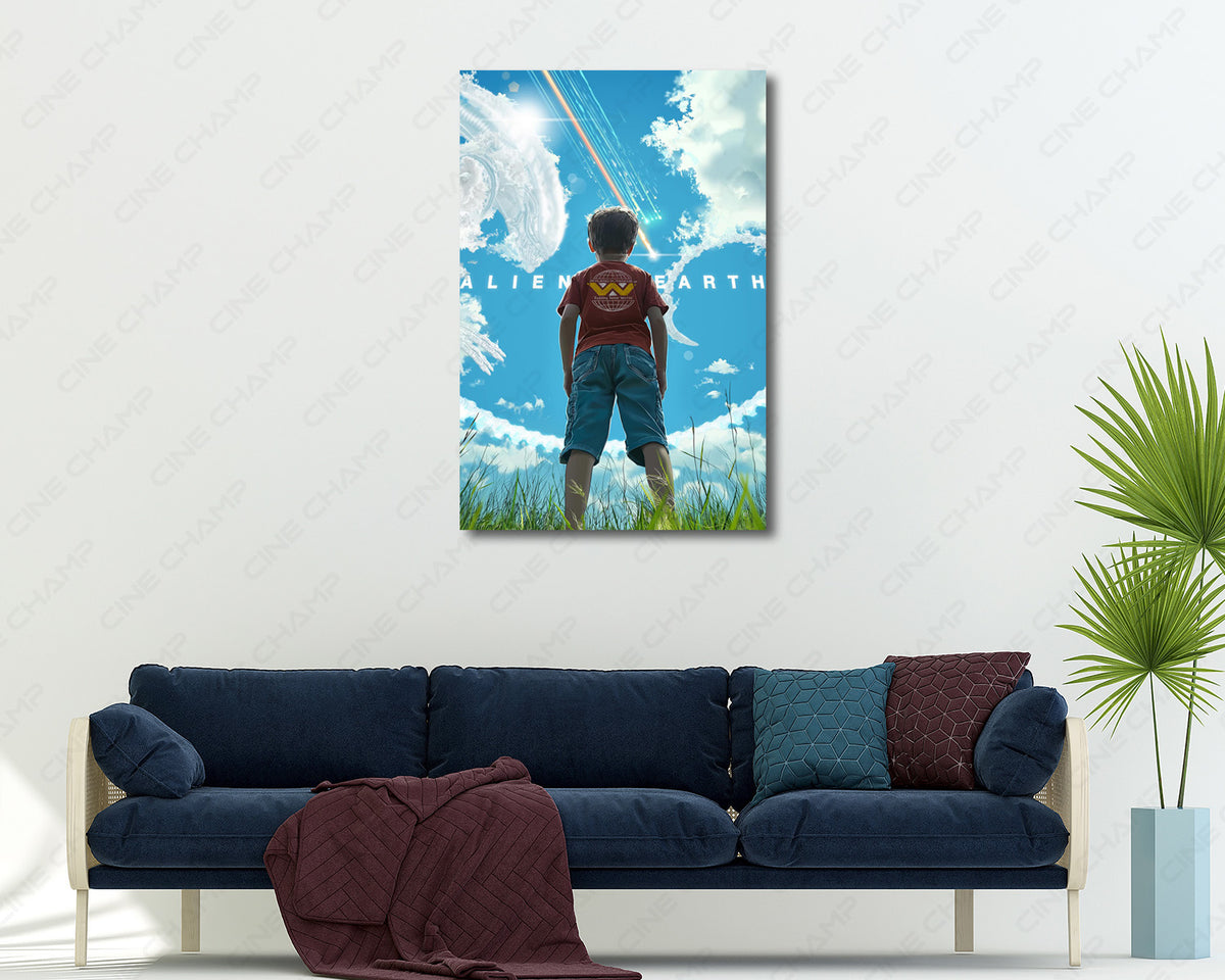 Alien planet landscape canvas print for sci-fi fans