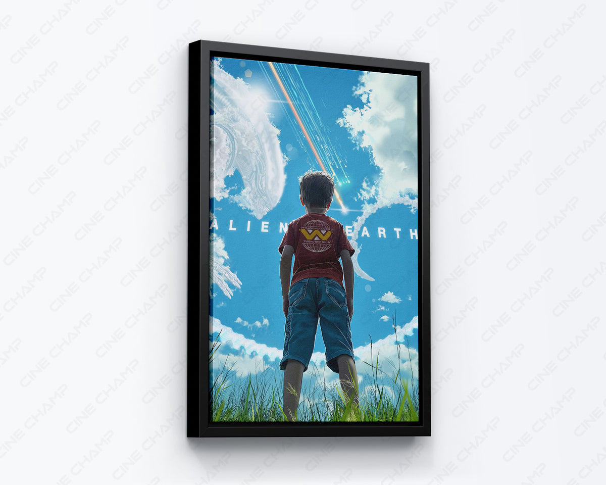 Alien planet science fiction wall decor
