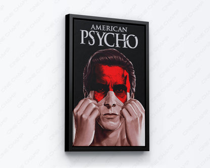 American Psycho framed canvas wall art featuring a 1.5-inch wooden frame