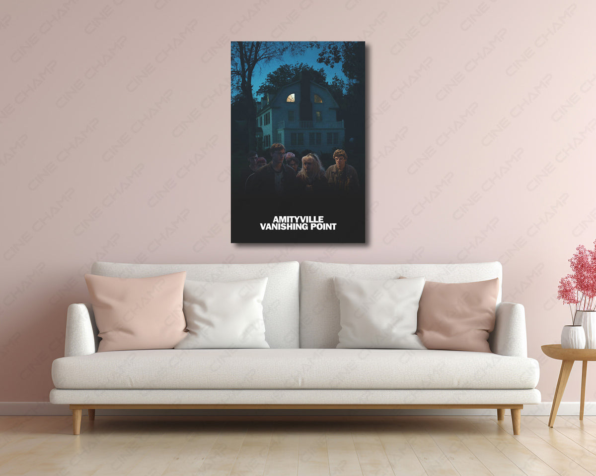 Amityville Vanishing Point movie-inspired canvas decor