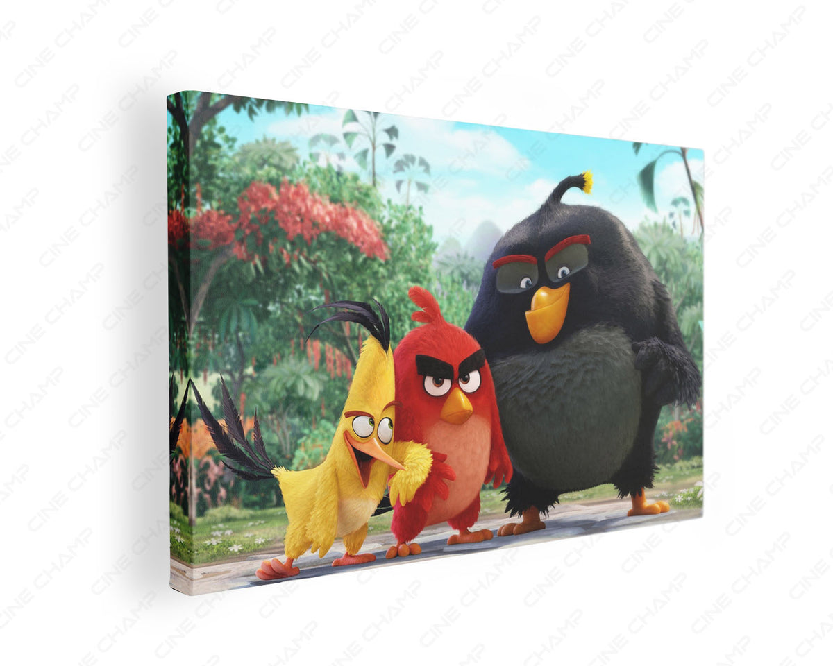 Angry Birds Canvas Wall Art Colorful Bird Squad Decor