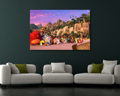 Angry Birds Full Character Squad Canvas Movie Decor