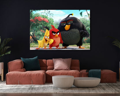 Angry Birds Movie Canvas Artwork For Kids Room