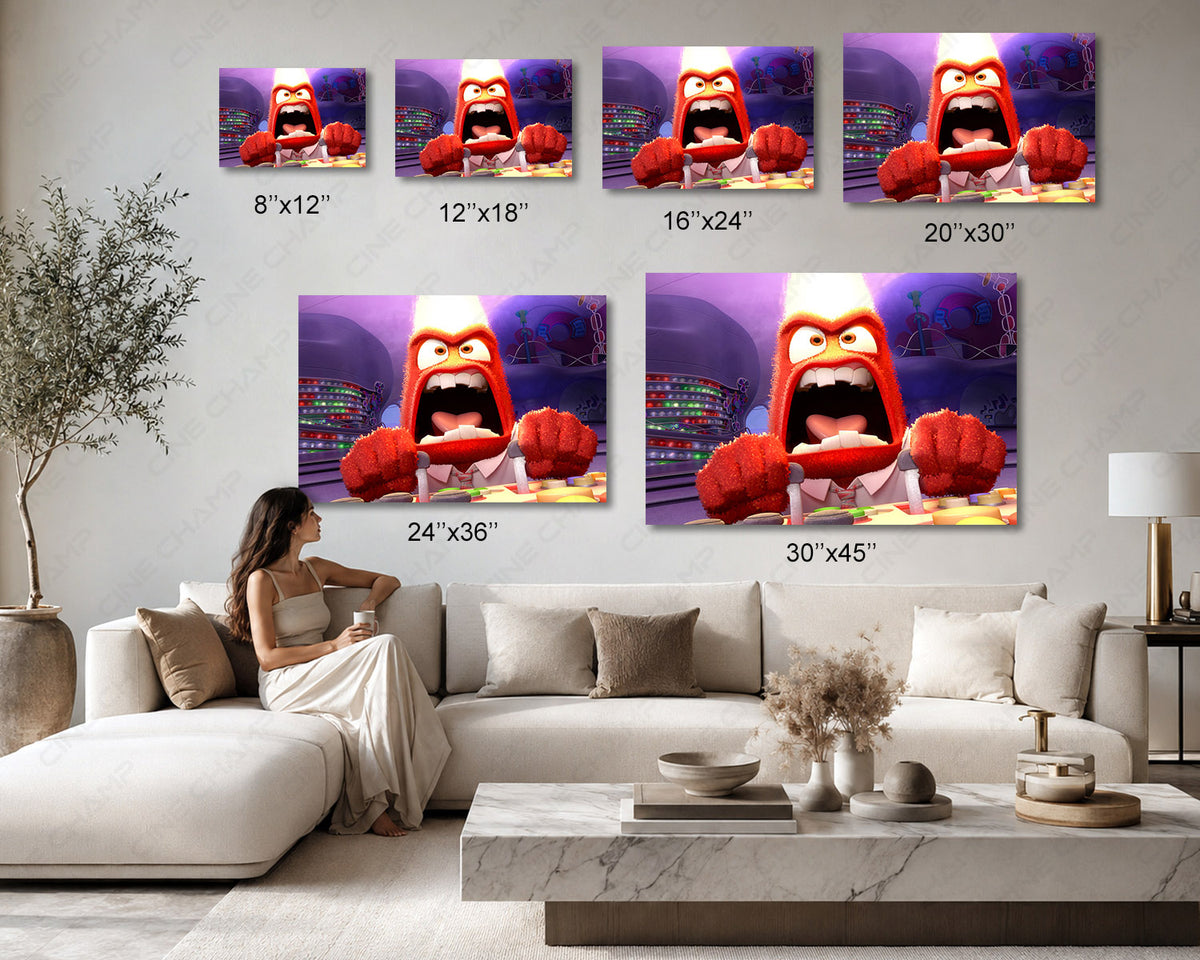 Angry character premium canvas print