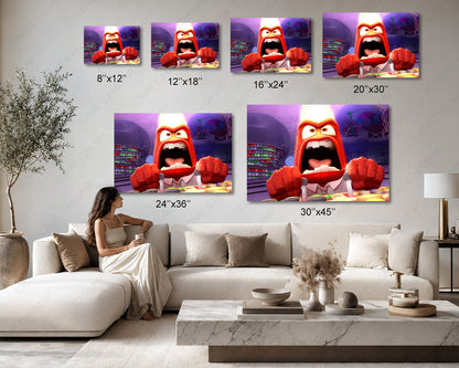 Angry character premium canvas print
