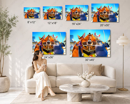 Animal Adventure Movie Canvas Decor
