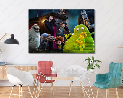 Animated monster movie canvas wall art