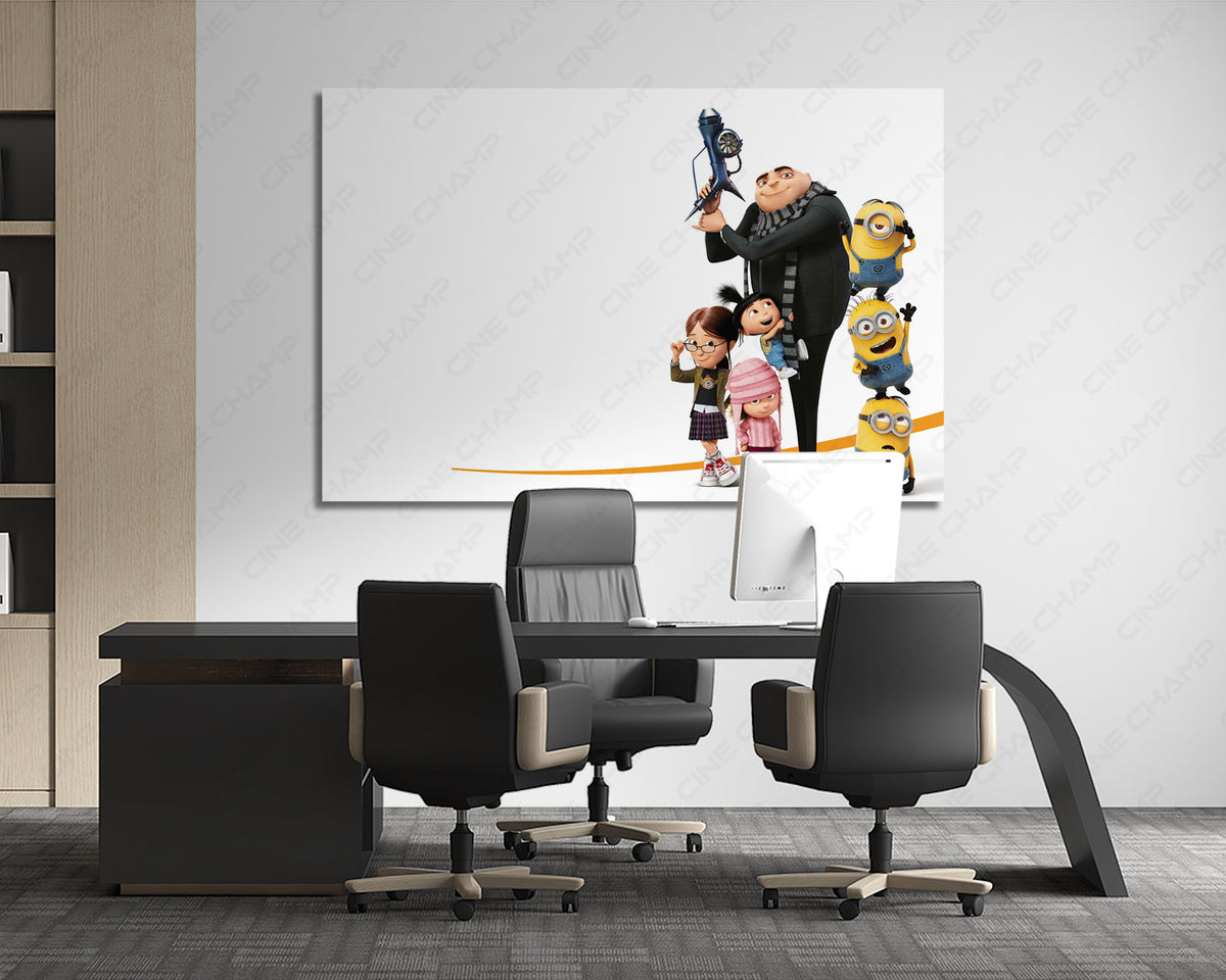 Animated movie canvas print featuring Minions