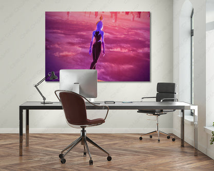 Animated superhero canvas wall decor