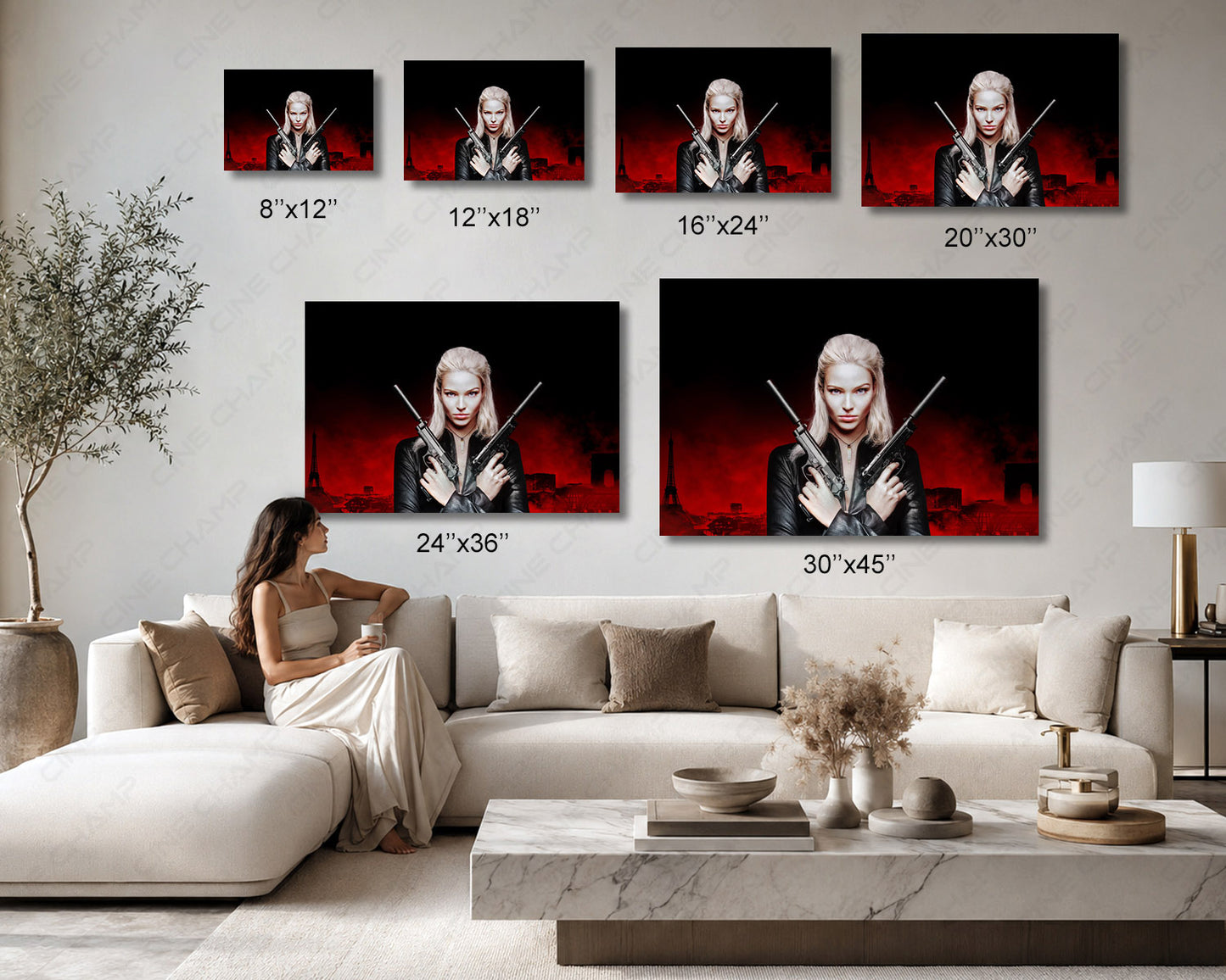 Anna Canvas Print Action Movie Wall Art