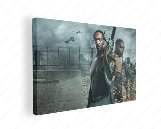 Anthony Mackie Outside the Wire Canvas Print
