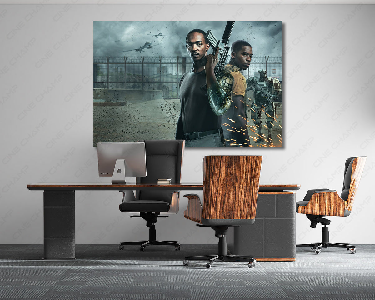 Anthony Mackie Sci-Fi Action Wall Art