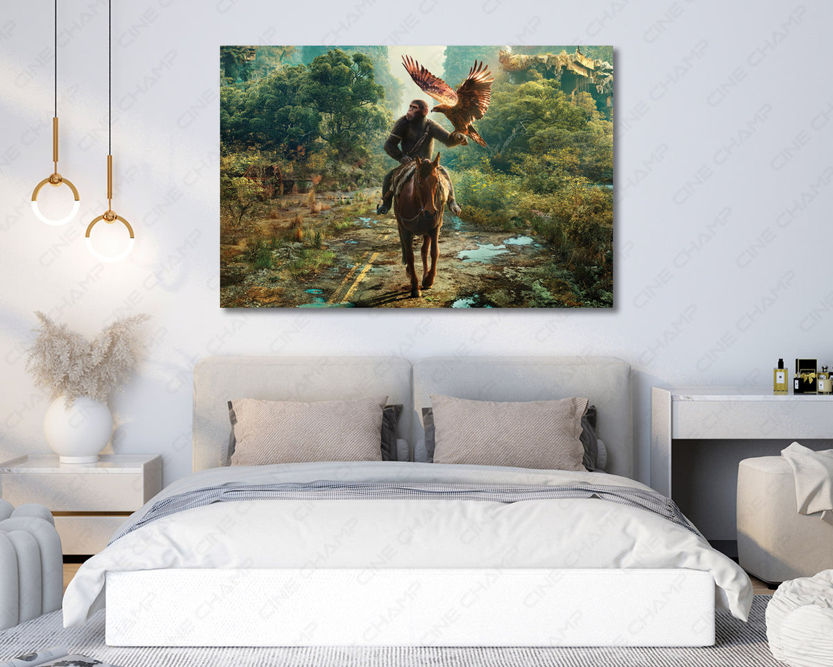 Ape civilization cinematic canvas artwork