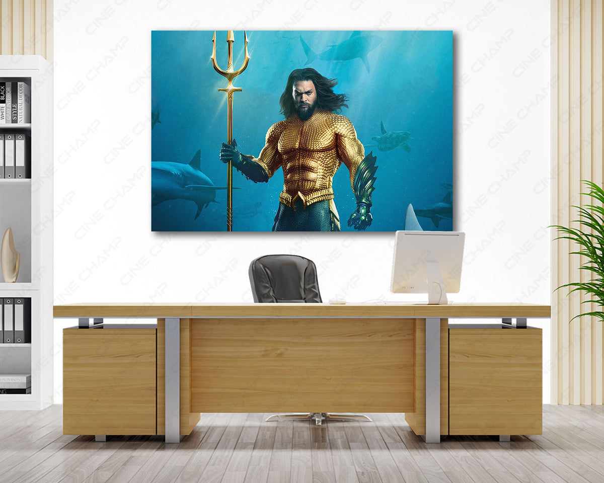 Aquaman Cinematic Superhero Canvas
