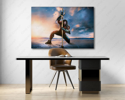 Aquaman Cinematic Superhero Wall Artwork