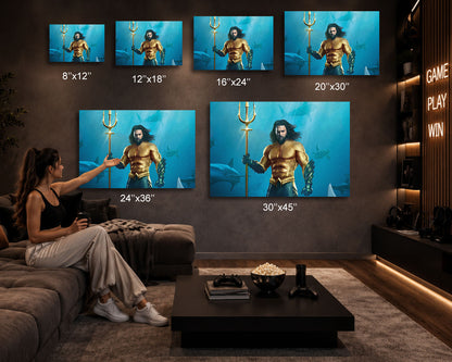 Aquaman Ocean King Premium Wall Art