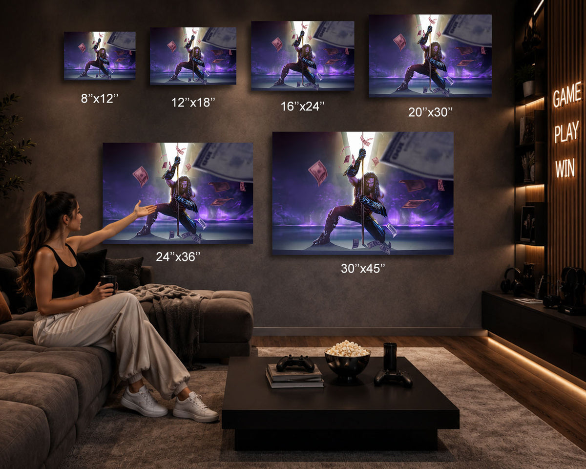 Aquaman Superhero Money Wall Artwork