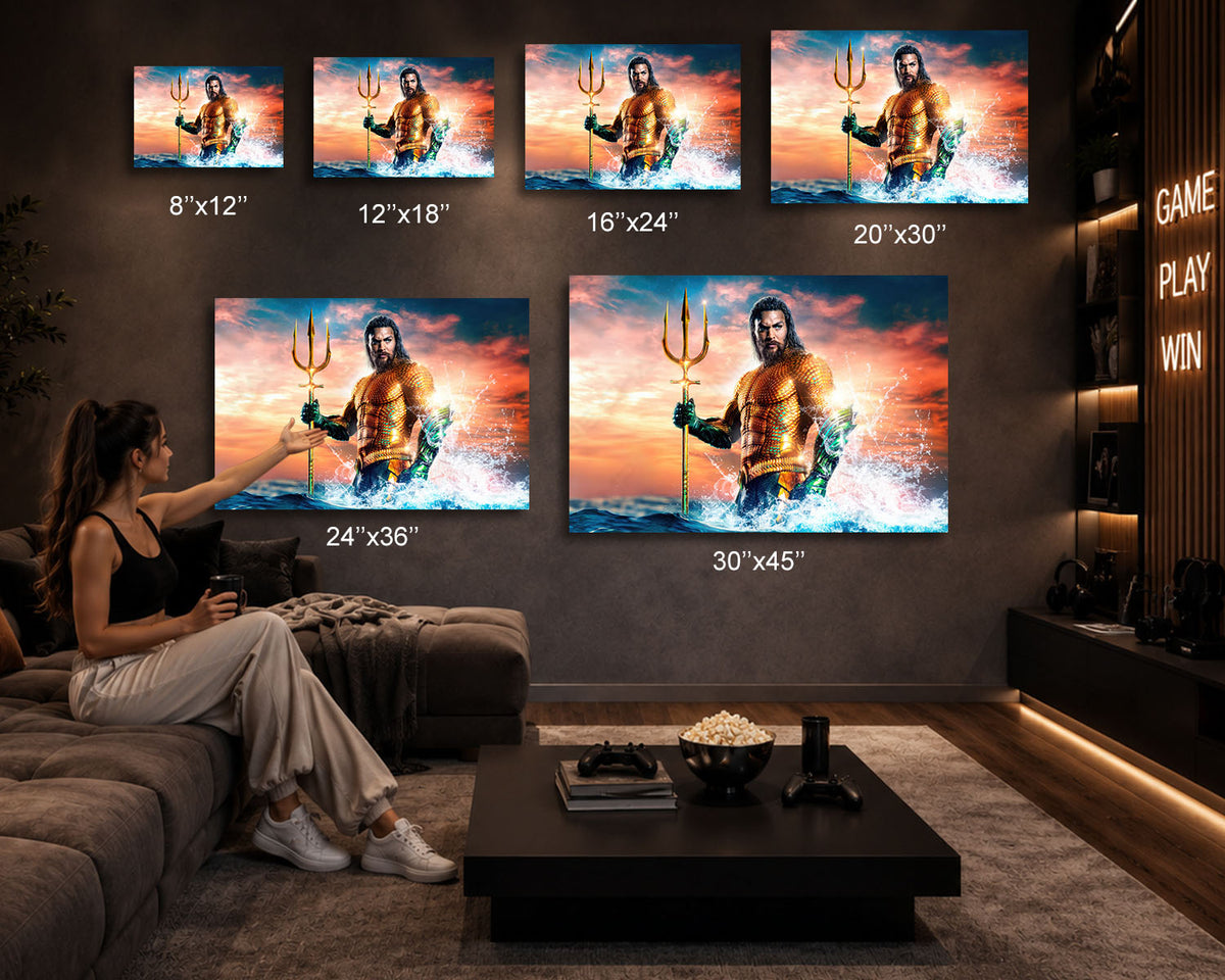 Aquaman Superhero Wall Art
