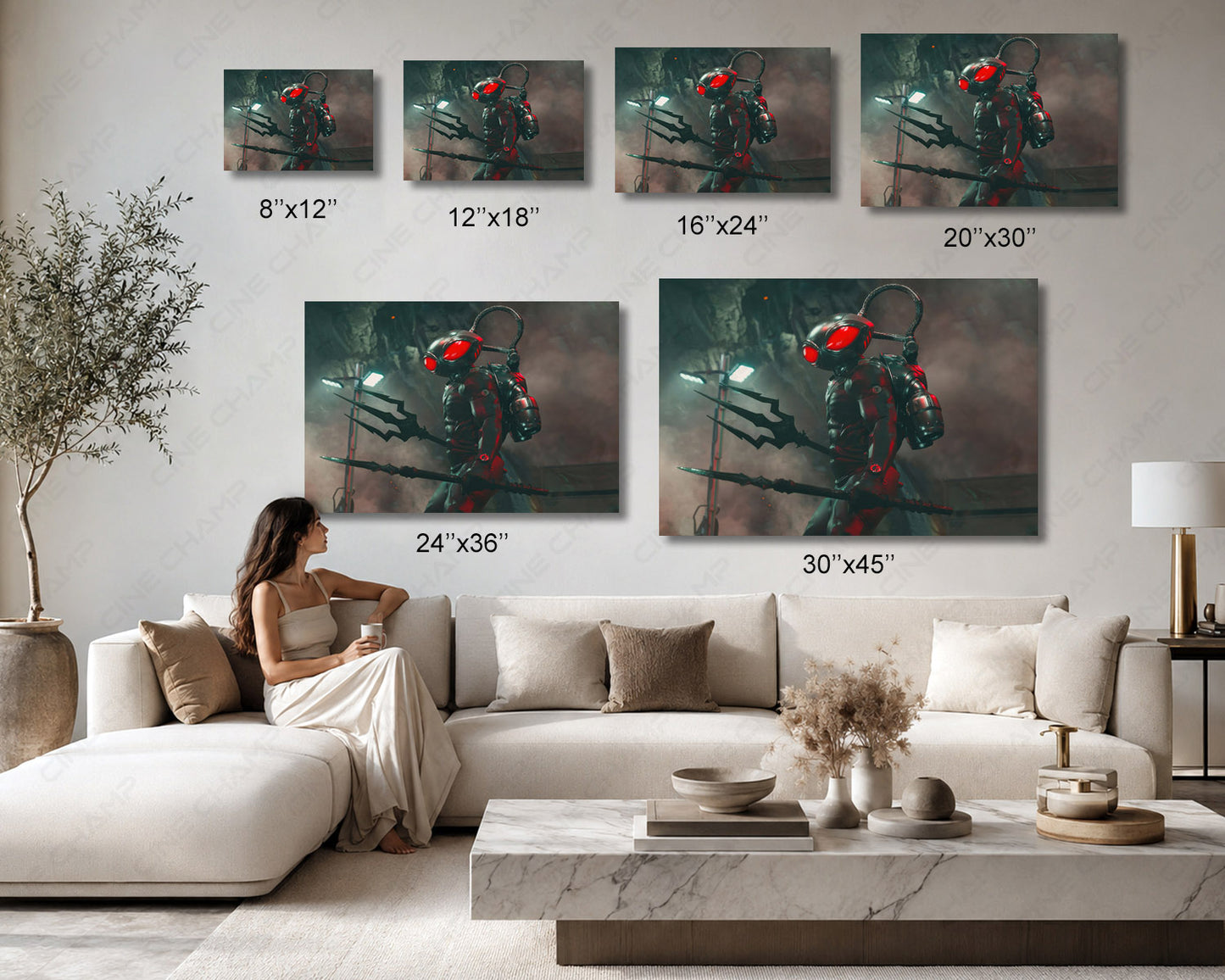 Aquaman and the Lost Kingdom Canvas Print Available in Multiple Sizes for Home, Office, Bedroom, Entertainment Room, and Man Cave Decor