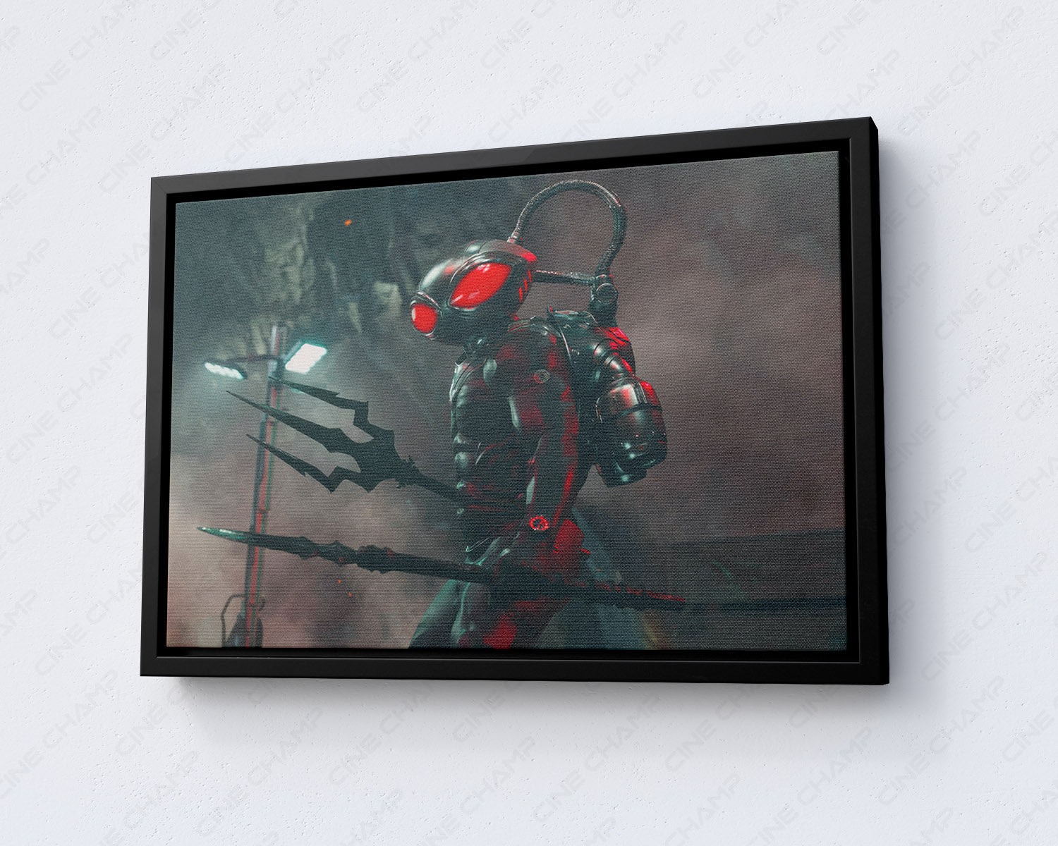 Aquaman and the Lost Kingdom Canvas Print with Black Floating Frame for Modern Home and Entertainment Room Decor