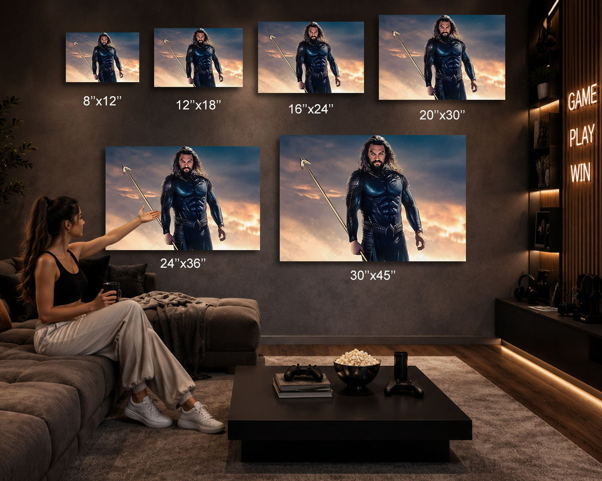 Aquaman movie home theater canvas artwork
