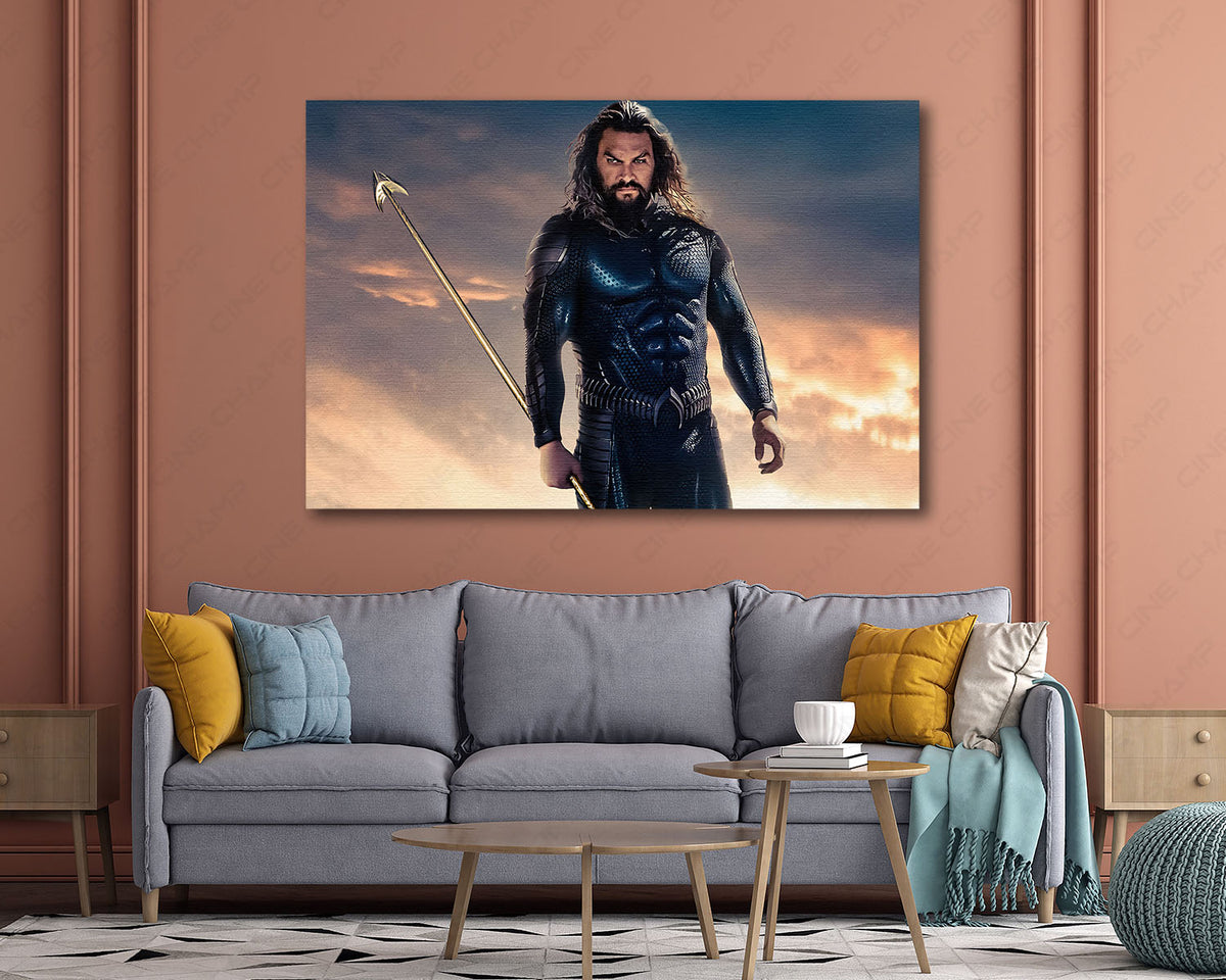 Aquaman superhero movie canvas artwork