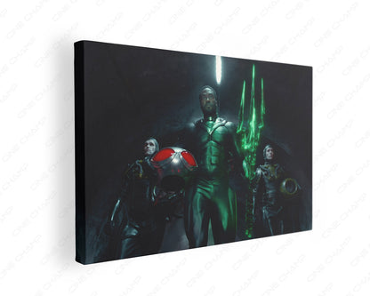 Black Manta Aquaman and the Lost Kingdom Canvas Print Gallery Wrap - Superhero Movie Wall Art