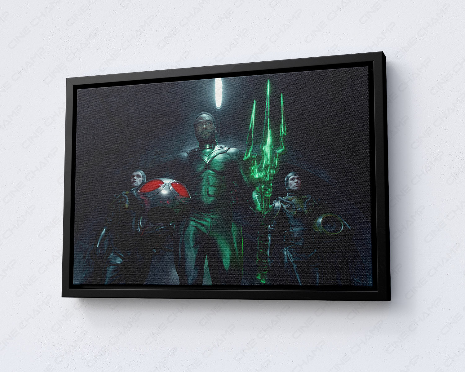 Black Manta Aquaman and the Lost Kingdom Canvas Print with Black Floating Frame