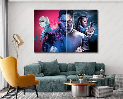 Archenemy Canvas Print Superhero Action Movie Wall Art