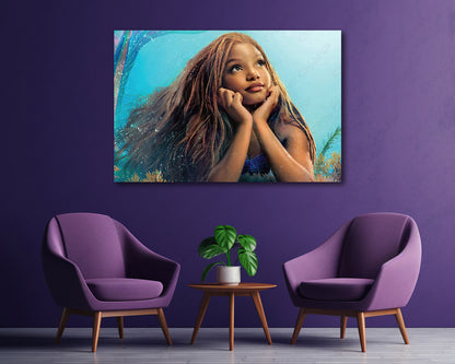 Ariel live action Disney canvas artwork