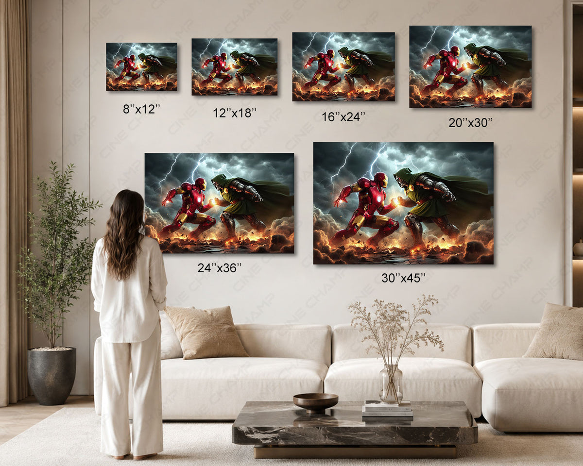 Armored superhero collector wall art
