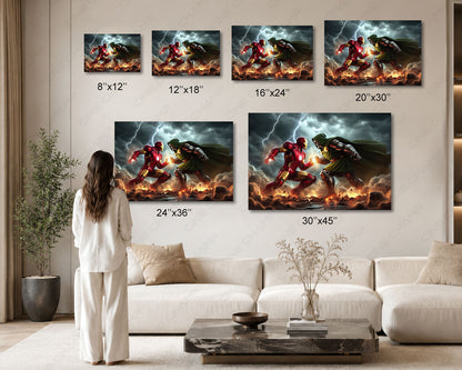 Armored superhero collector wall art