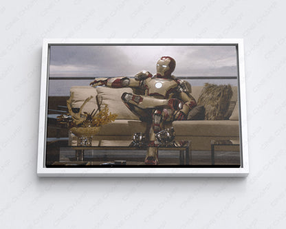 Armored superhero premium canvas print
