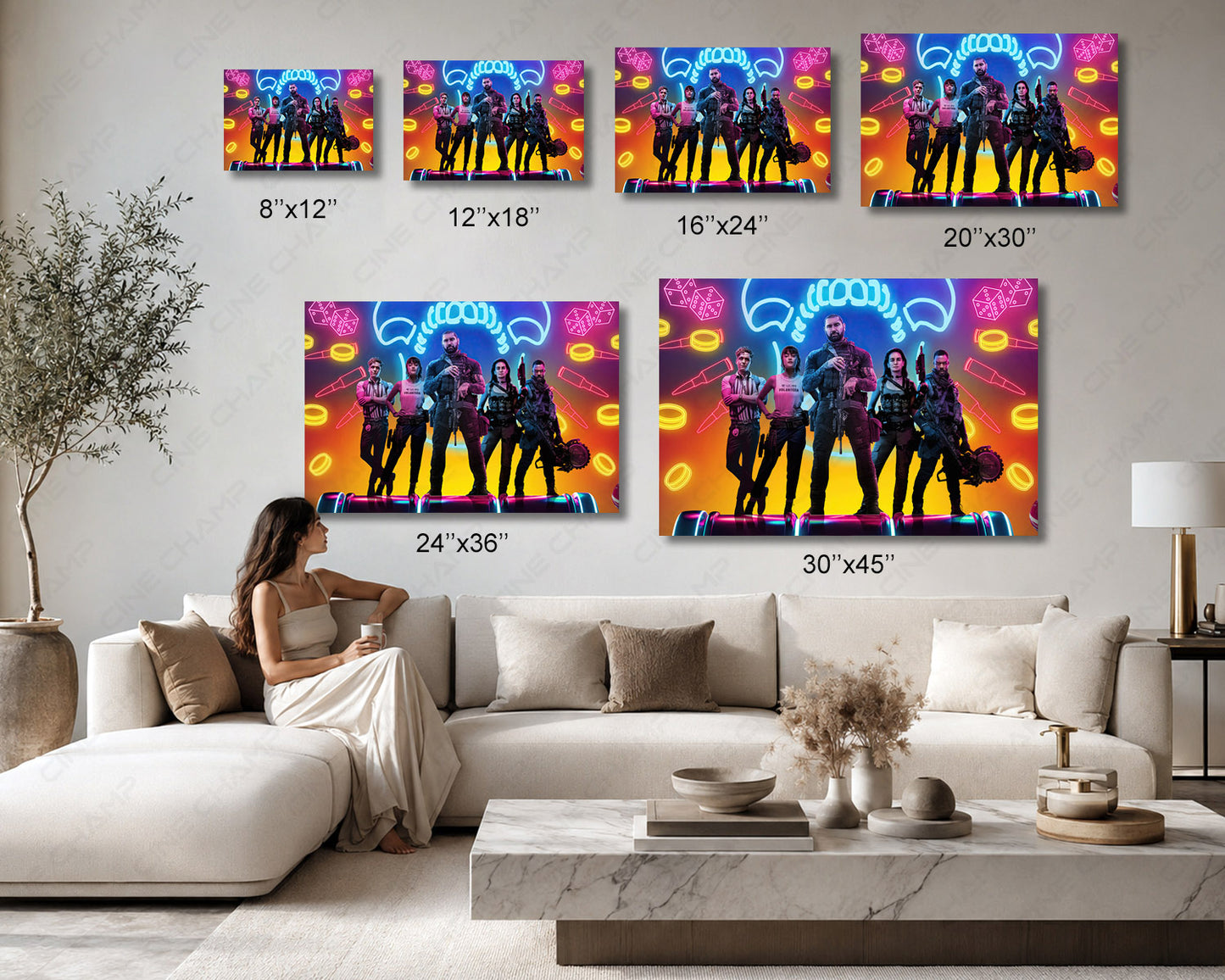 Army of the Dead Canvas Print Zombie Action Movie Wall Art