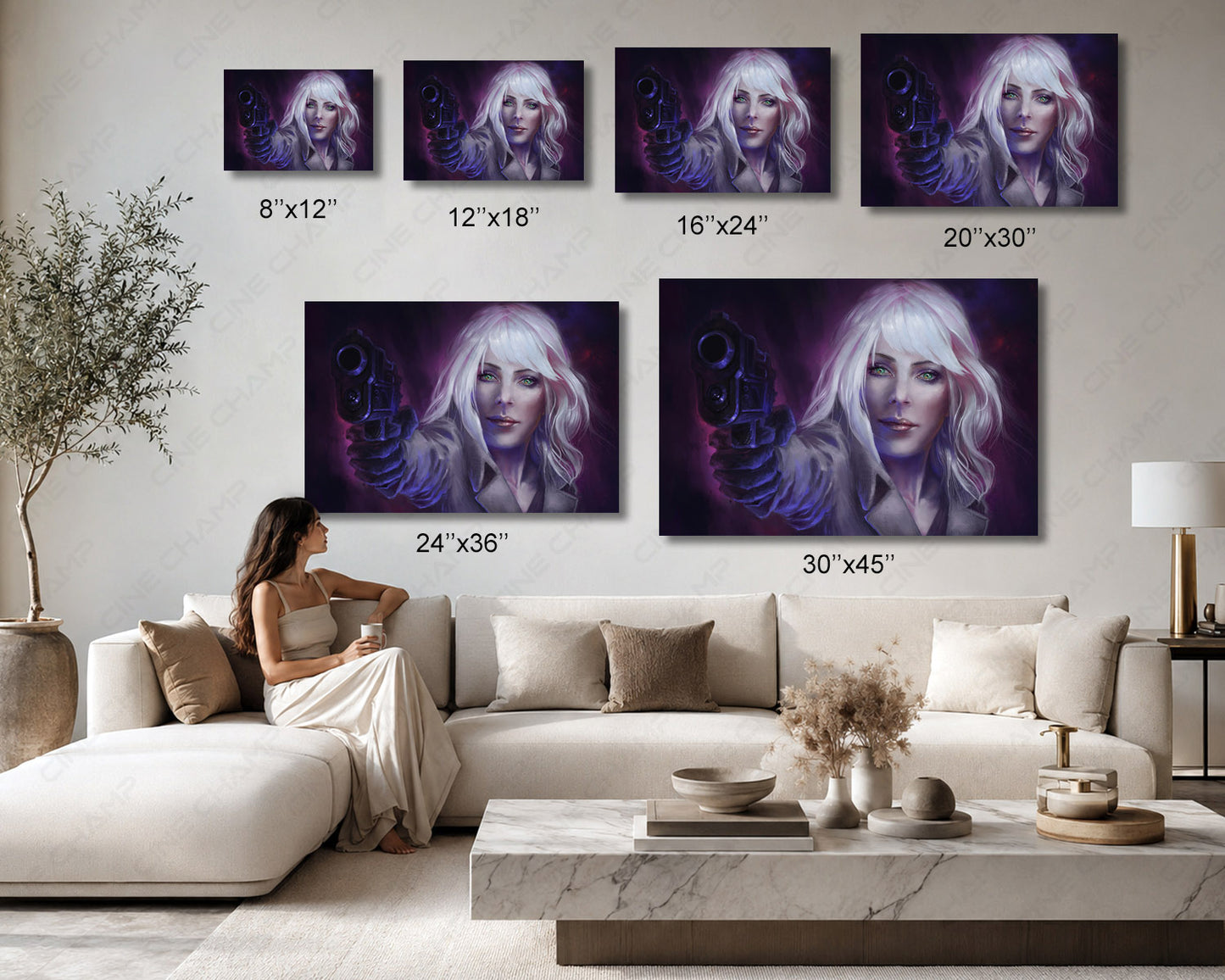 Atomic Blonde Canvas Print