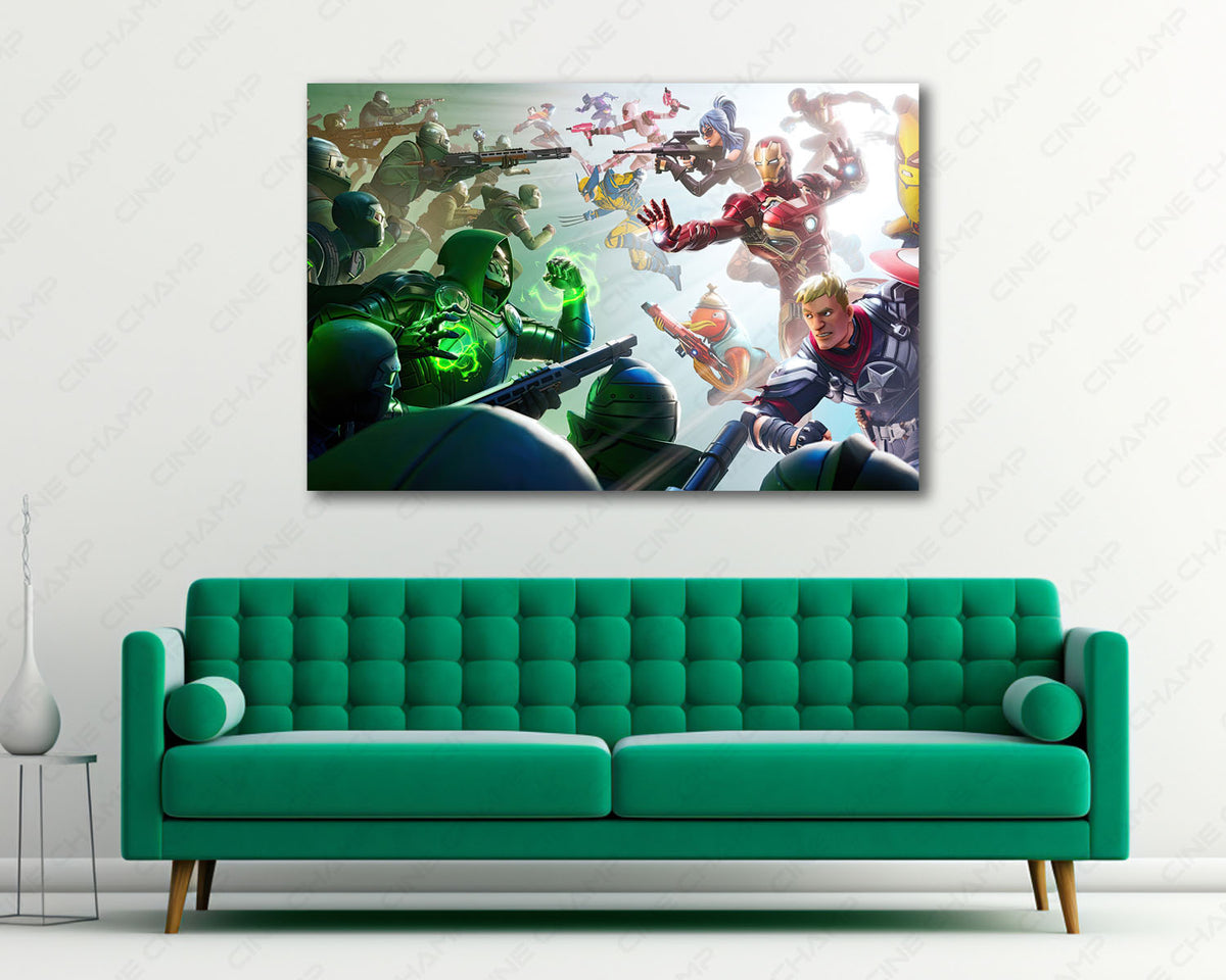Avengers Fortnite gaming canvas print