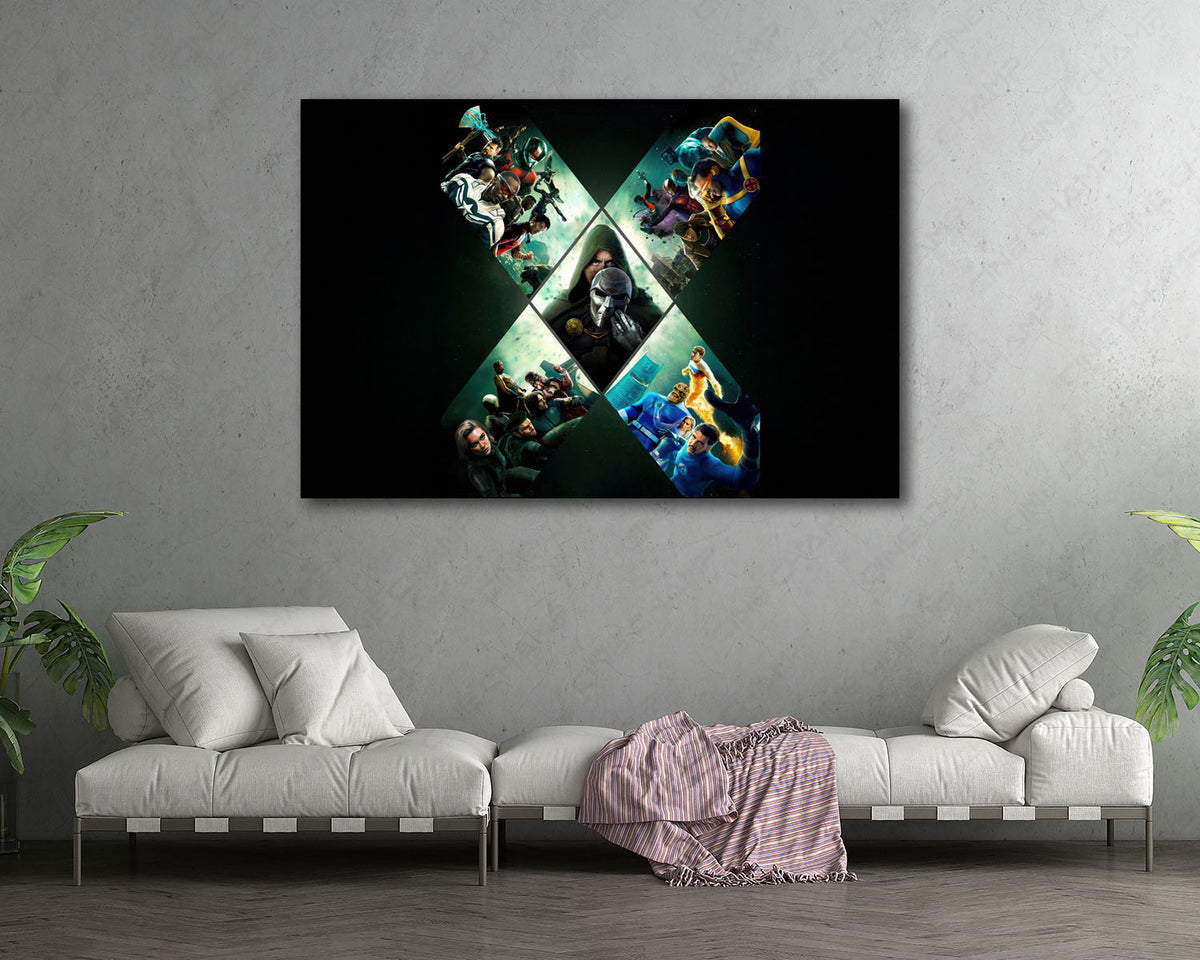 Avengers epic battle canvas artwork