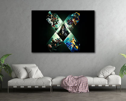 Avengers epic battle canvas artwork