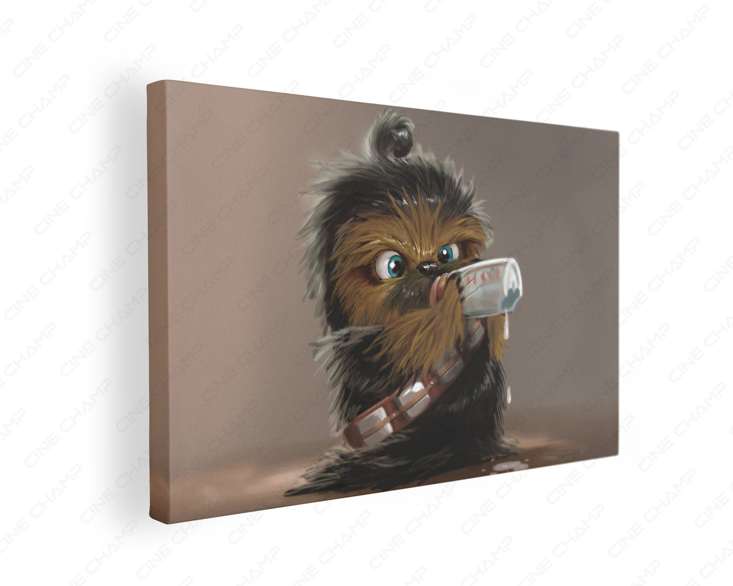 Baby Chewbacca Canvas Print Gallery Wrap Featuring Star Wars Wookiee Inspired Wall Artwork