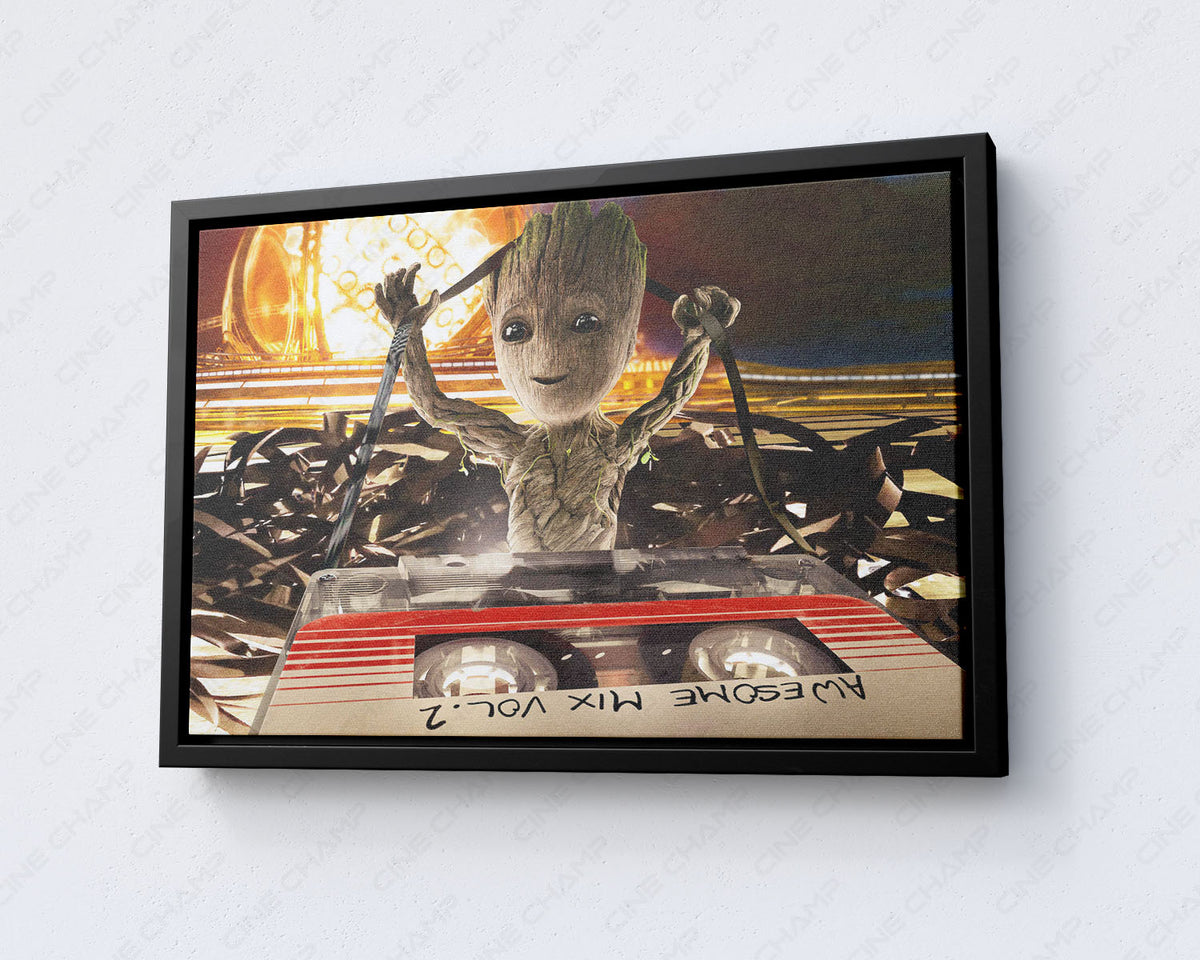 Baby Groot Magazine Cover Canvas Print Wall Decor
