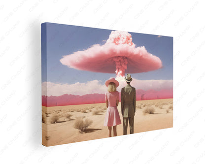 Barbenheimer inspired canvas gallery wrap wall art for modern home, office, and entertainment room decor