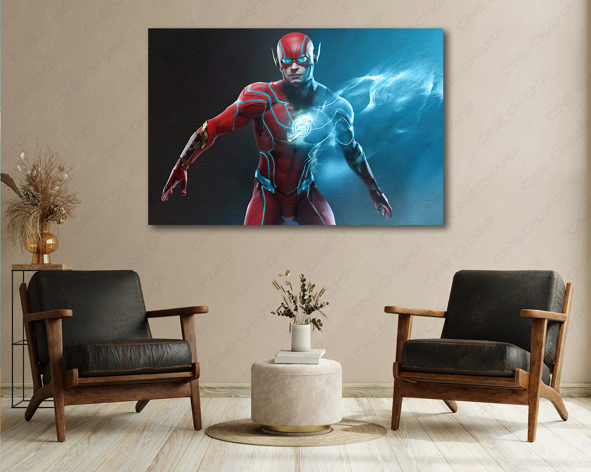 Barry Allen Flash superhero canvas print