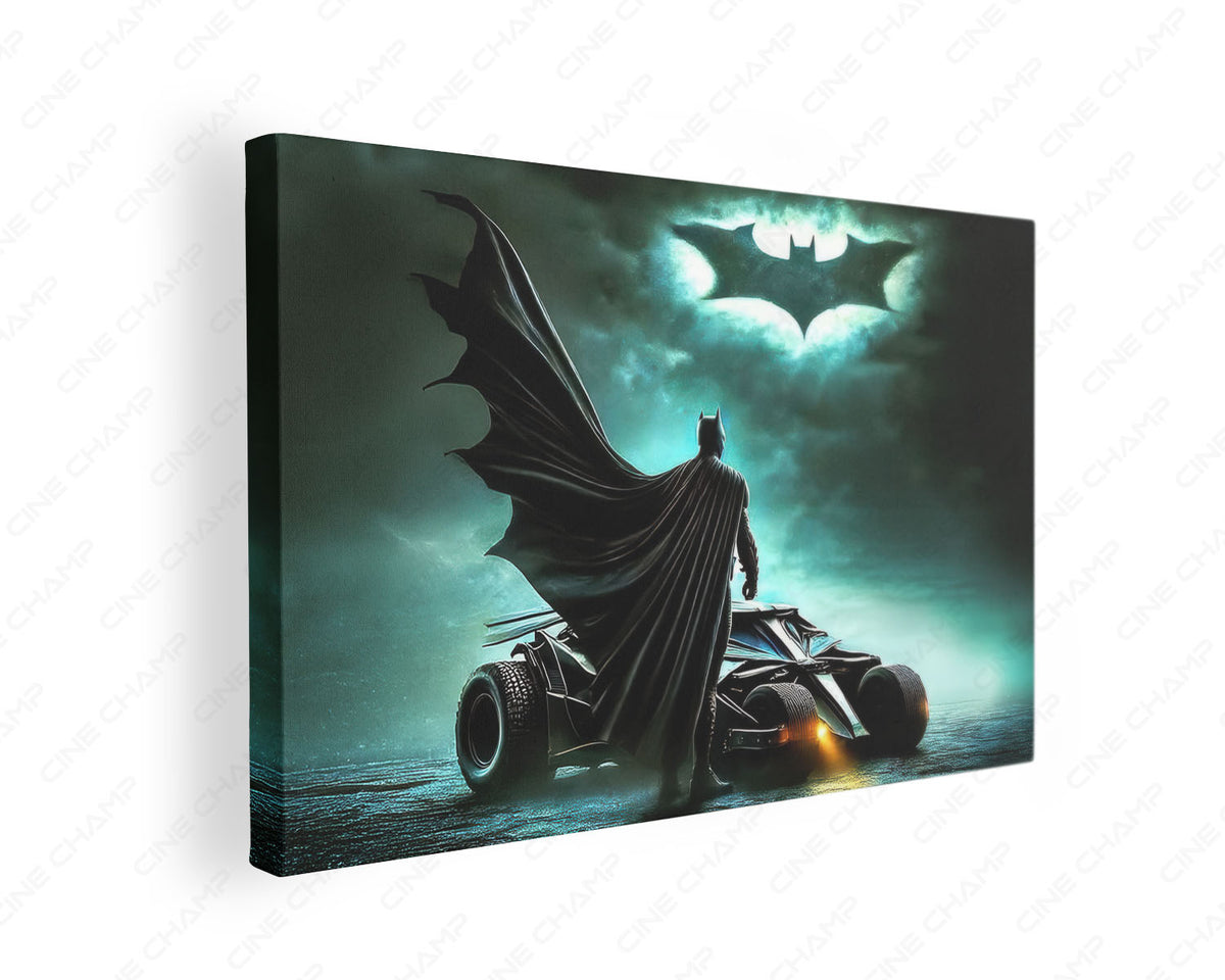 Batman And The Signal Canvas Wall Art