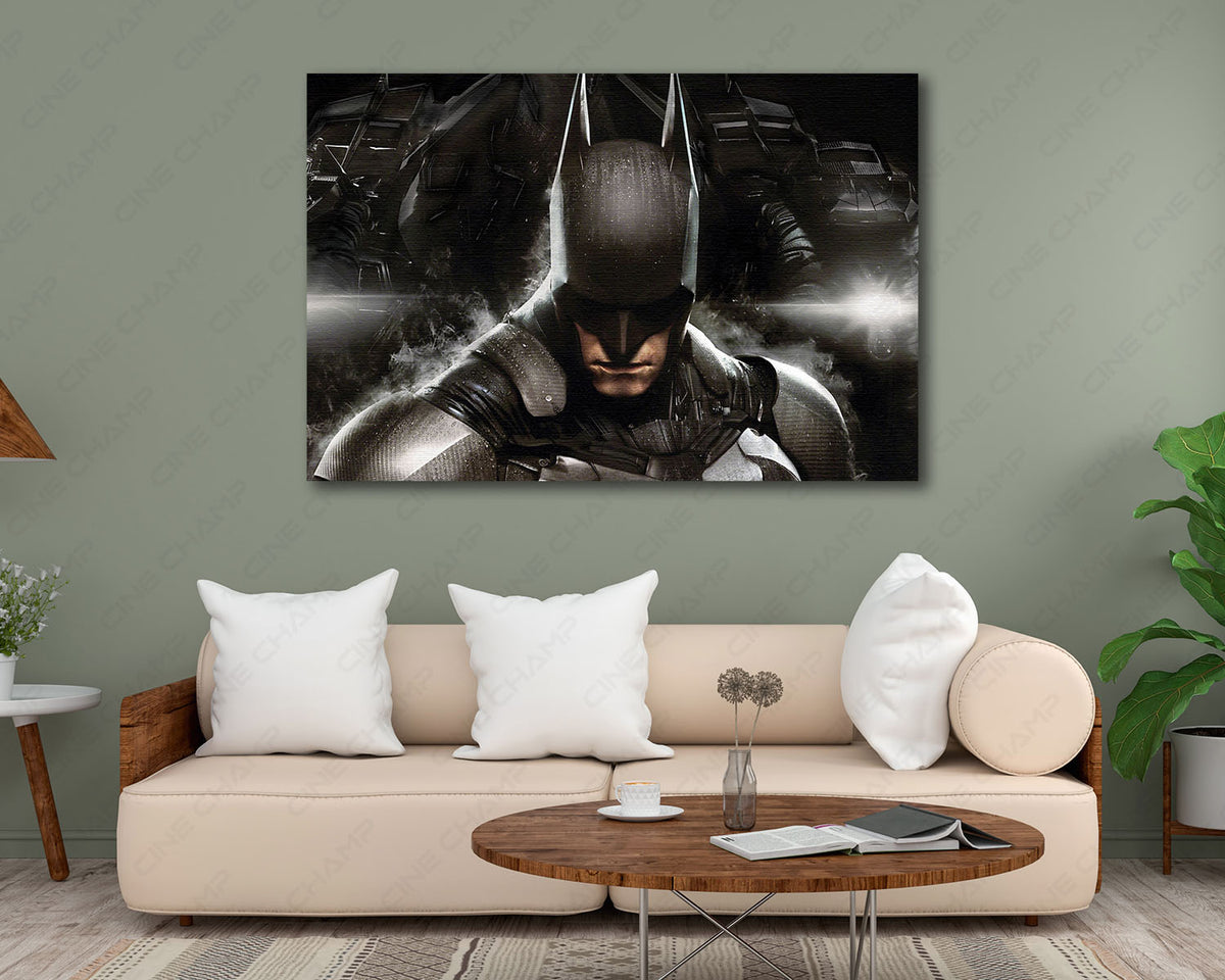 Batman Arkham Knight Canvas Print Gotham City Decor