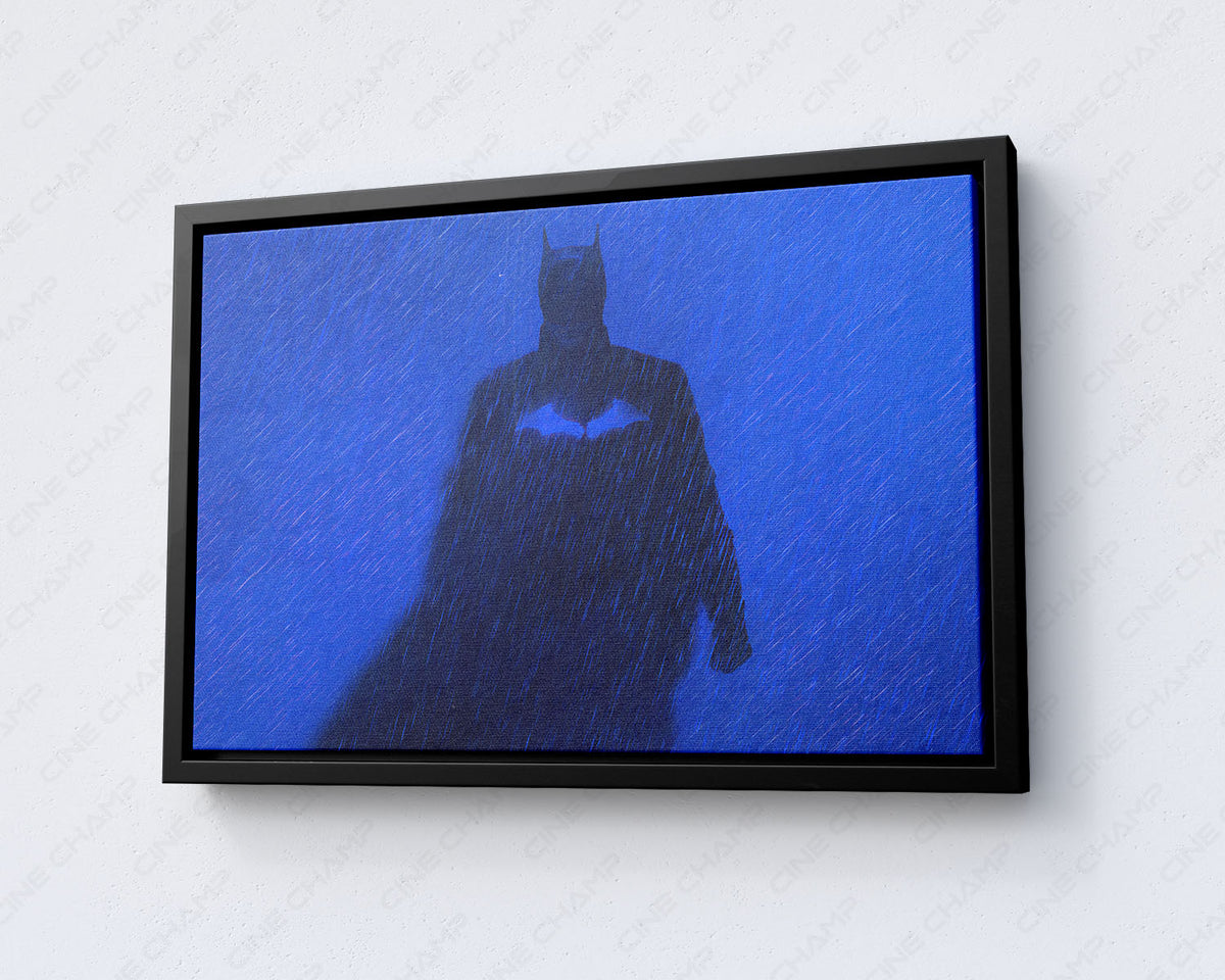 Batman Blue-Toned Superhero Artwork