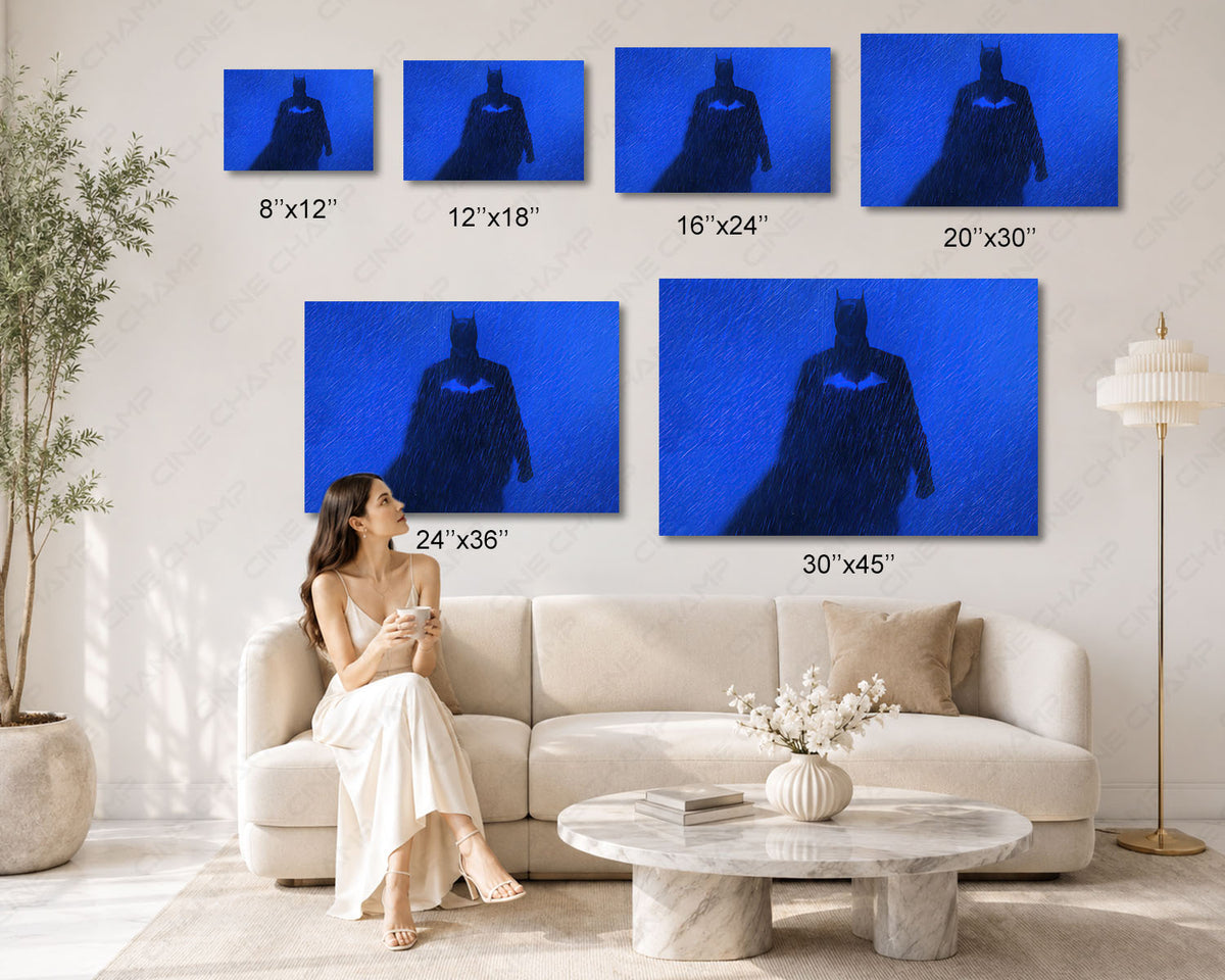 Batman Blue Canvas Artwork