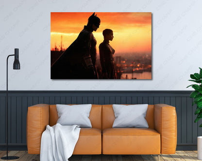 Batman Catwoman Cinematic Canvas Print
