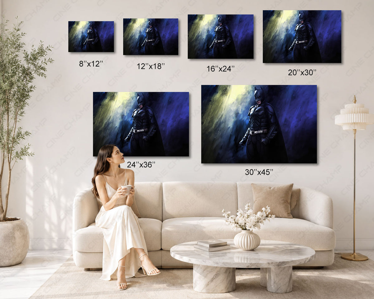 Batman Training Premium Canvas Print