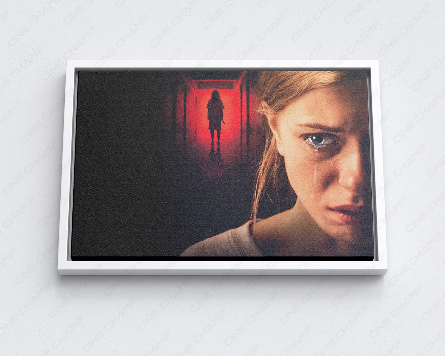 Behind You inspired canvas wall art with white floating frame for stylish home decor
